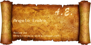 Angele Endre névjegykártya